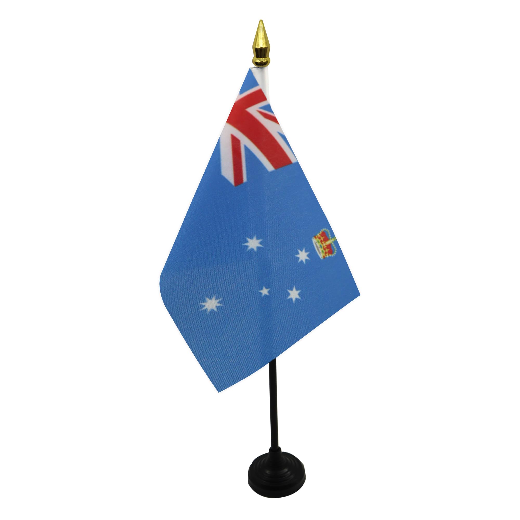 AZ FLAG - Victoria Table Flag 4'' x 6'' - Victorian Mini Desk Flag 100% Polyester 15 x 10 cm - Office Mini Banner with 10'' Pole - Golden Spear