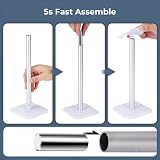 Alyvisun Headphone Stand Silver Weighted Base Taller Height Headset Holder Desk view 6