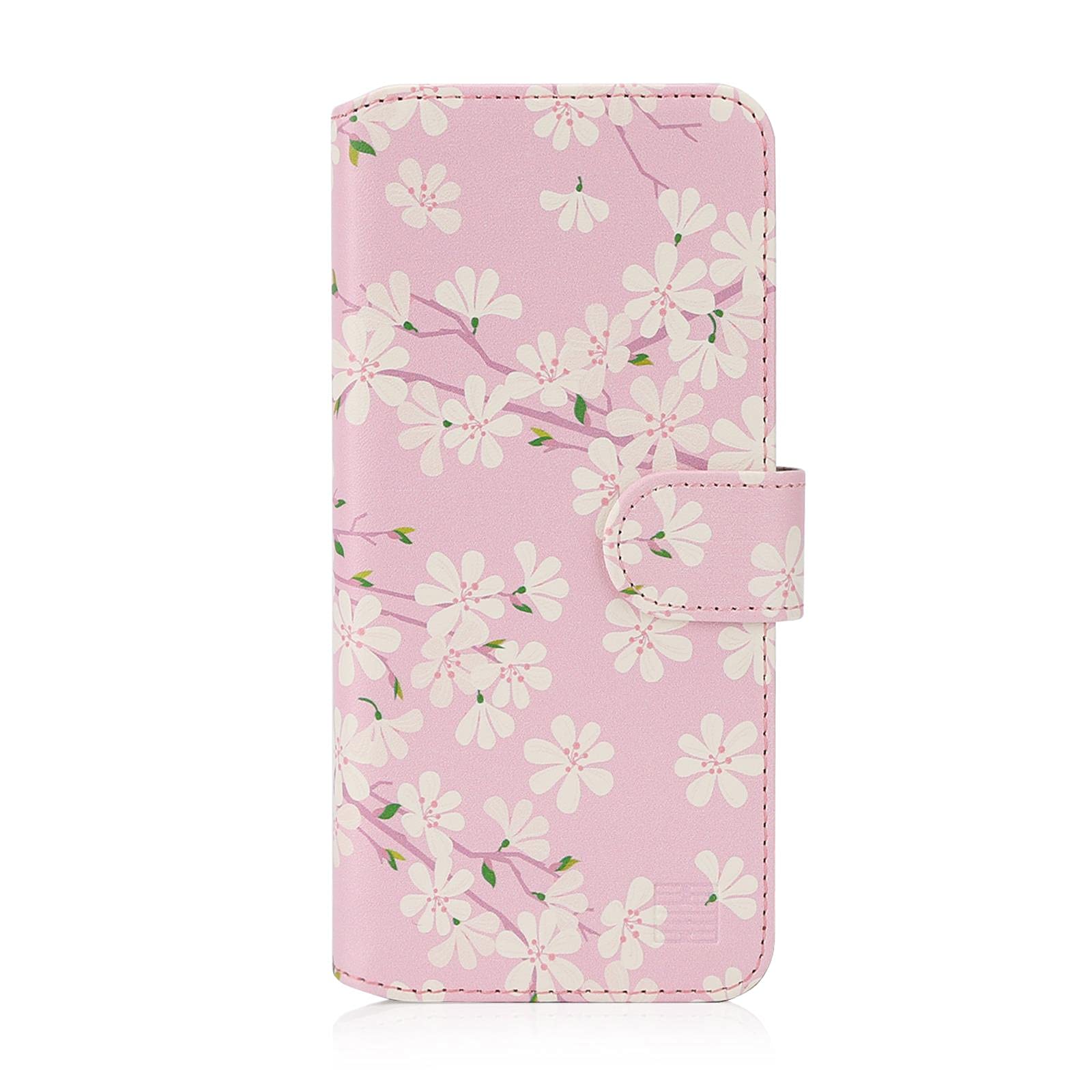 32nd Floral Series 2.0 - Design PU Leather Book Wallet Case Cover for Samsung Galaxy A40 (2019), Designer Flower Pattern Wallet Style Flip Case With Card Slots - Cherry Blossom — image 1
