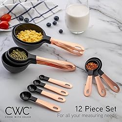 COOK WITH COLOR 12 PC Measuring Cups Set and