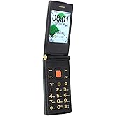 LICAEVEY Flip Cell Phone for Seniors, 1.3 MP Dual Screen Flip Phone with Dual SIM, Unlocked Phones with Speed Dial, One Key Flashlight, Loud Speaker, 4800mAh Battery (Green)