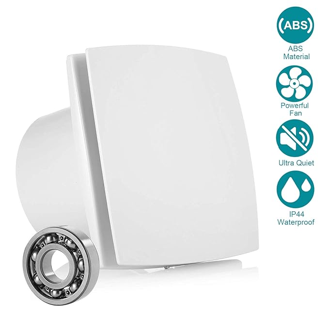 Inline-Lüfter, Hon&Guan Ø150 mm Abluftventilator Ultra-leise mit