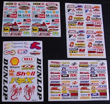 4 BLATT SELBSTKLEBENDE AUSSCHNEIDEN AUFKLEBER BJ VINYL MOTOCROSS FÖRDERUNG MX RC GT BMX BIKE SCOOTER + + +