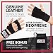 B2FIT PRO Workout Gloves With Wrist Support - Ventilated Weight Lifting Gloves With Genuine Leather Palm For Strong Grip - Gym Gloves For Men & Women - Ideal For Weightlifting, Crossfit