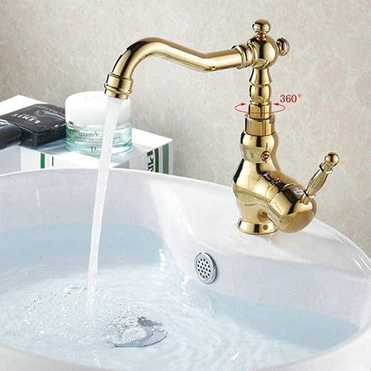 Wasserhahn Neu Gute Qualität Gold Farbe Bad Wasserhahn Messing Mixer
