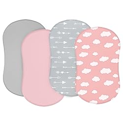 Baby Bassinet Sheets 4 Pack Compatible with Halo
