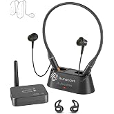 Avantree Aura Loop - Auracast Wireless TV Earbuds with Voice Clear | Dual TV &amp; Phone Connection, Easy Charging Dock, Auracast Hearing Aid Compatibility, Ideal for Seniors &amp; Hard of Hearing