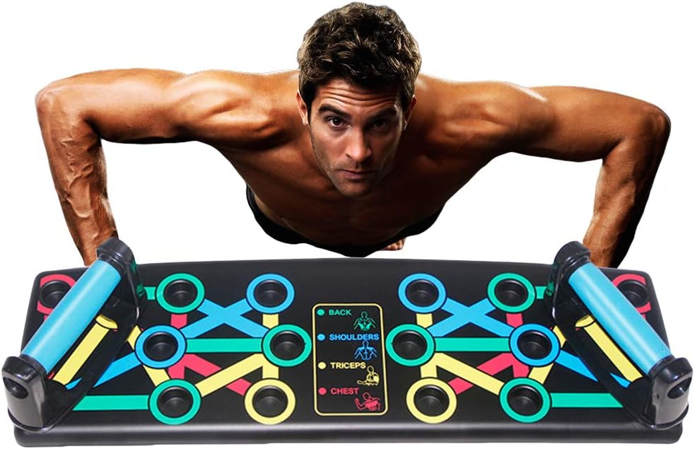 Training Stand Board, 14 in 1 Push Up Board Body Building Rack Fitness Comprehensive Exercise Workout Board Gym Training Muscle Board Home Fitness Equipment Workout