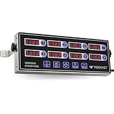 YOOYIST Commercial 8 Channel Digital Kitchen Timer Loud Alarm Cook Timer | 8 Independent Channels, Stainless Steel Body, Loud Adjustable Alarm &amp; Clear LED Display for Restaurant &amp; Bakery Use