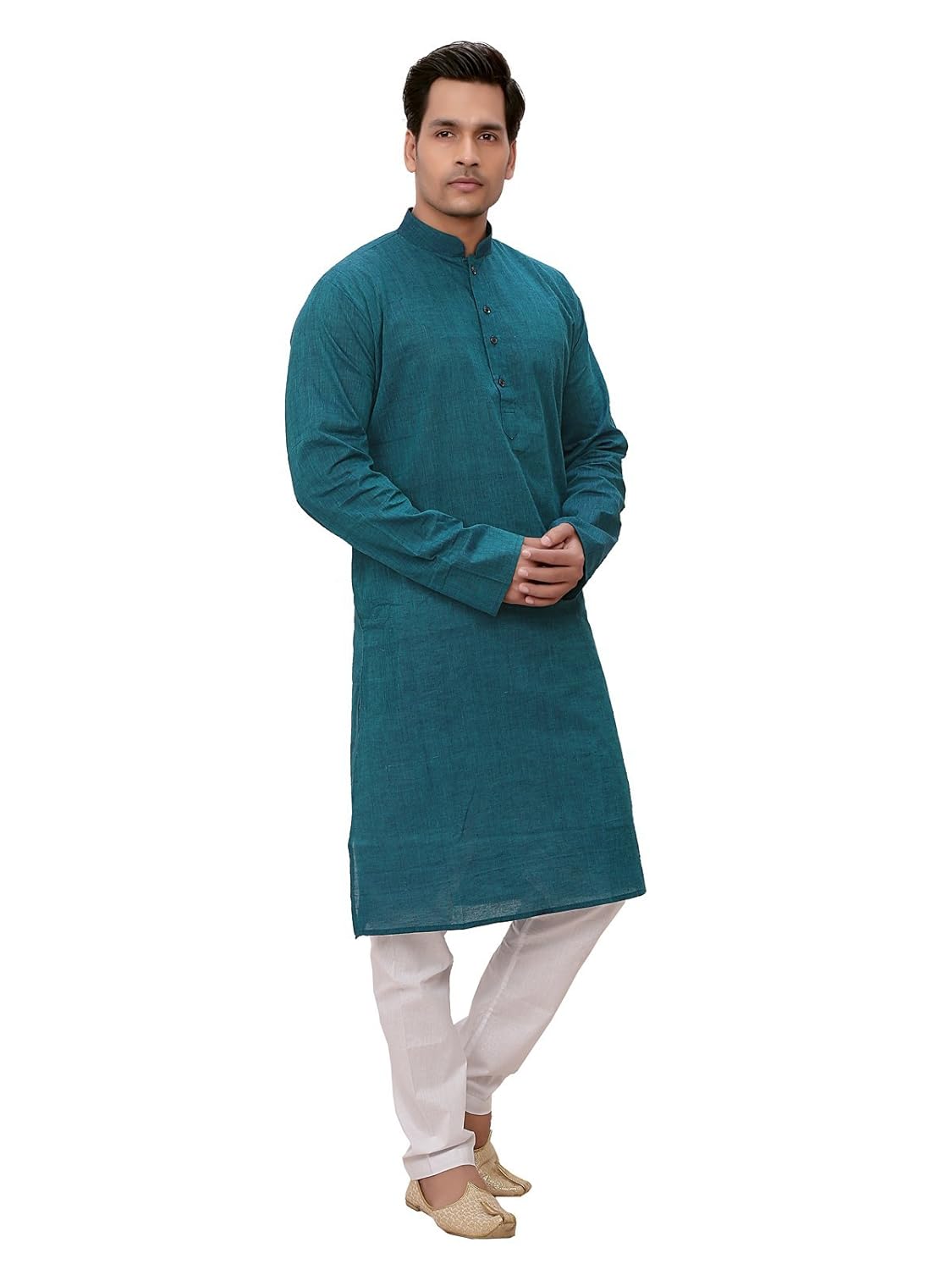 a.b.c. garments green south cotton kurta pyjama set for men