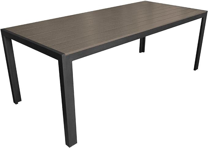 Aluminium Gartentisch 205x90cm Terrassentisch Alutisch Aluminiumtisch