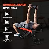 Panana Foldable Weight Bench Adjustable Backrest 75° Incline Decline Home Gym view 5