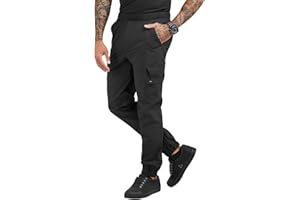 ChefUniforms.com Men's Stretch Jogger Chef Pants - Professional Cook Trousers, 7 Pockets, Towel Loop, Moisture-Wicking Fabric