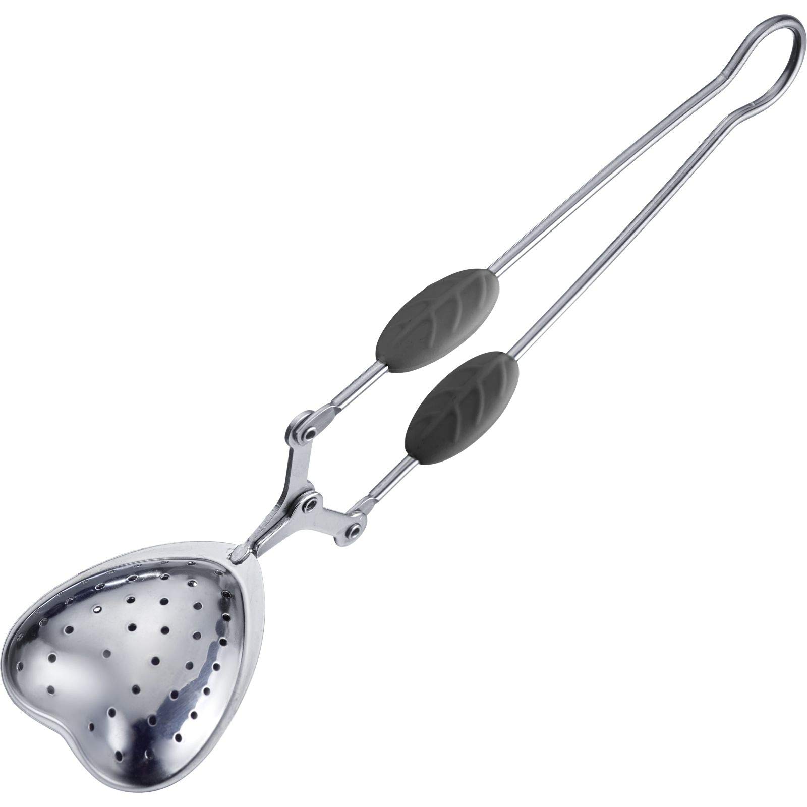 Westmark 15812270 Heart-Shaped Strainer with Silicone Handles, Teatime, 18/8 Stainless Steel and Silicone, Length 17.5 cm