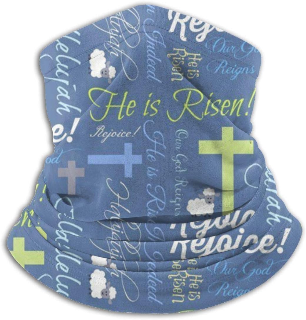 antfeagor Christian He is Risen Valentine 2020 for Women Men Dust Wind Sun Protection Seamless Bandana Face for Rave Festival Outdoor Running Tube Multifunctional Headwear: Home & Kitchen