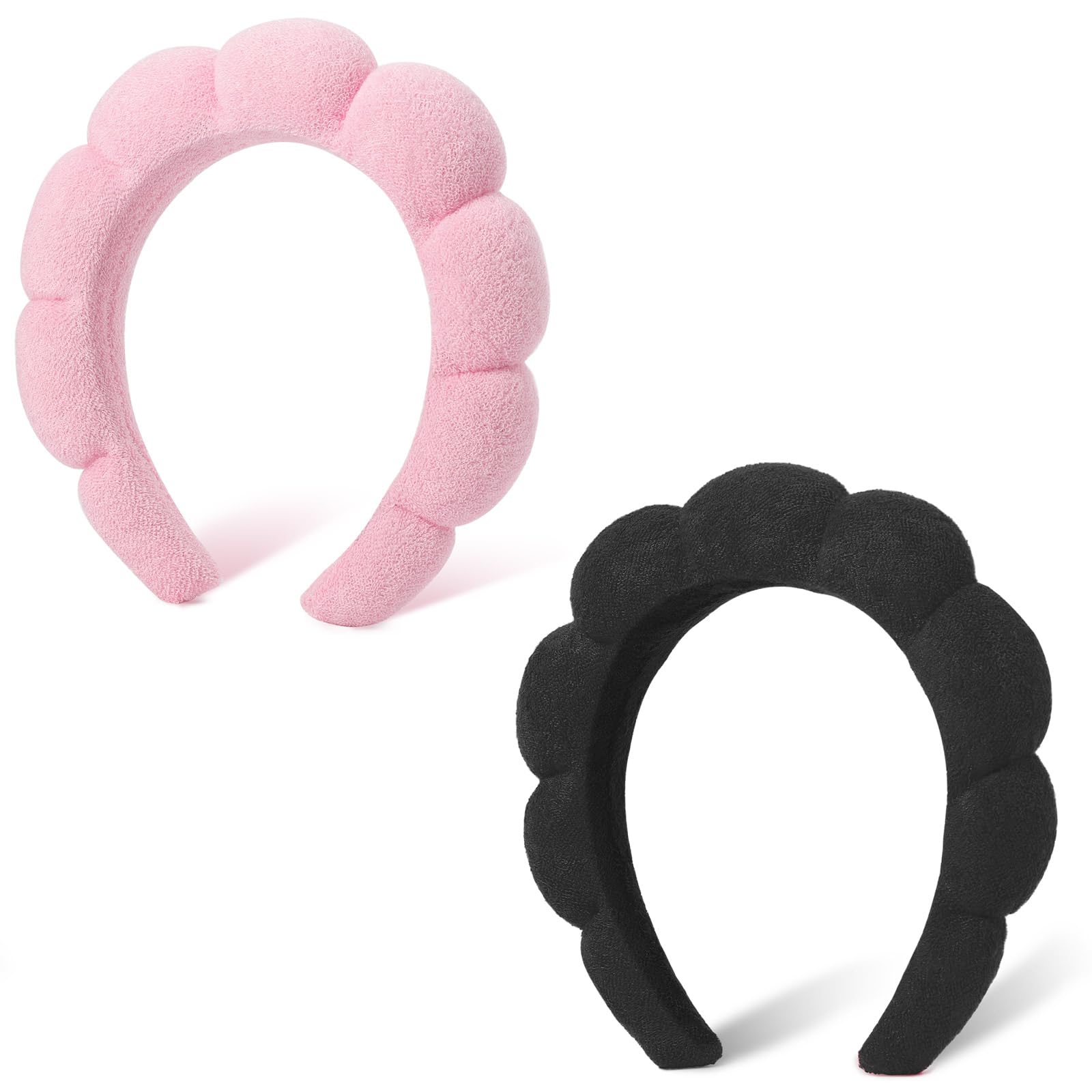 DRESHOW Spa Headband for Women Sponge Headband for Washing Face Clouds Soft Terry Cloth Makeup Skincare Headbands — image 1