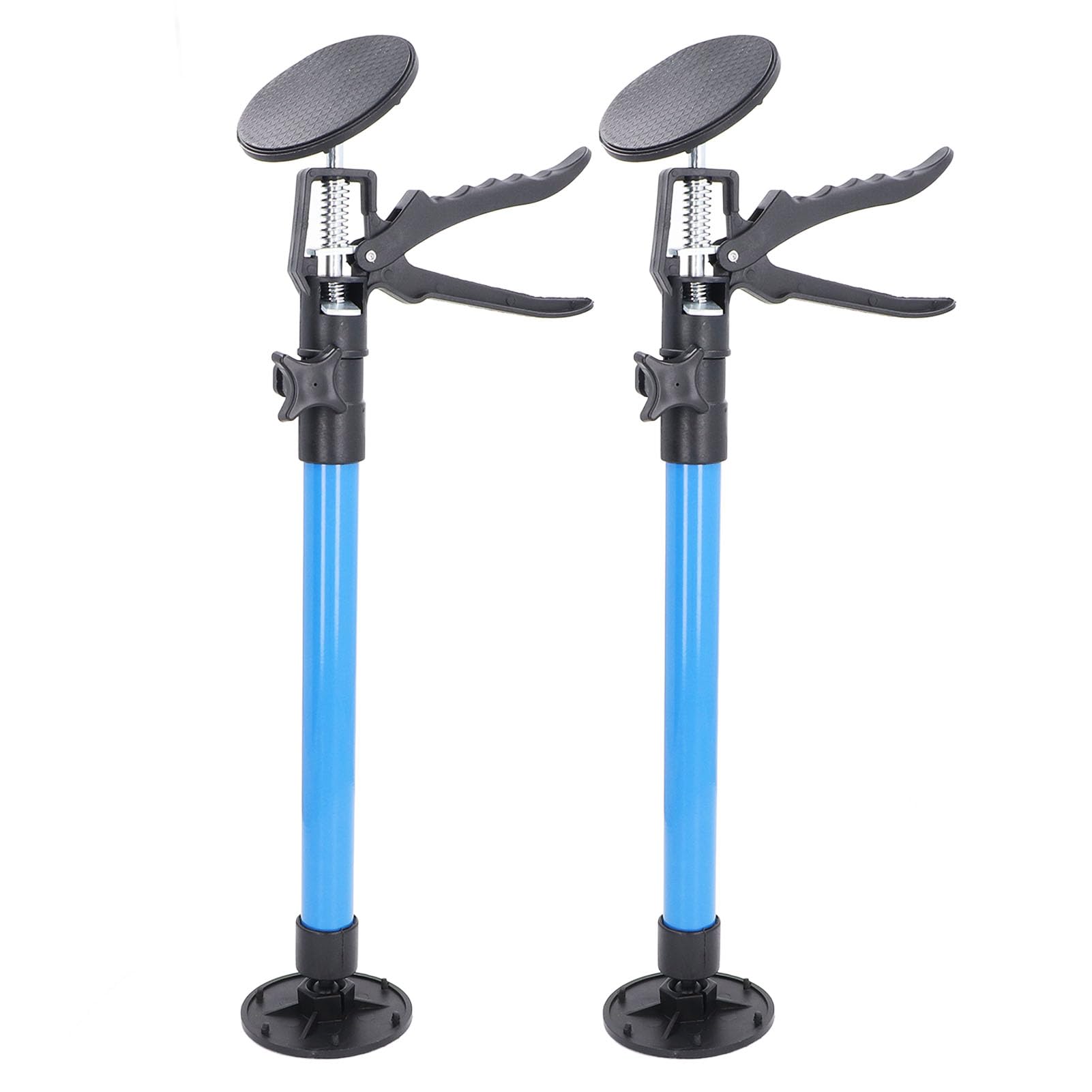 Support Pole, 2PCS Telescopic Support Rods, Steel Telescopic Quick Adjustable 3rd Hand Support System, Construction Rods for Cabinet Jacks Cargo Bars Extends from 19.7 to 45.3in