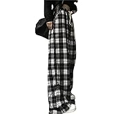 Casual Plaid Pants Y2K Goth Alt Baggy Pants Fairy Grunge Alternative Clothing Drawstring Fairycore Streetwear