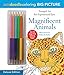 Zendoodle Coloring Big Picture: Magnificent Animals: Deluxe Edition with Pencils (Tranquil Art for Experienced Eyes) by 