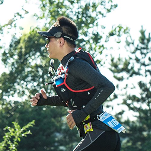 TRIWONDER Runners Race Number Belt with 6 Gel Loops for Triathlon, Marathon, Running, Cycling (Blue - New Version)