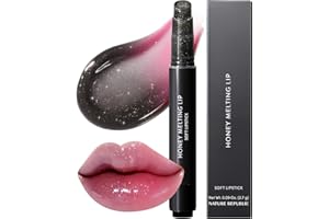 Nature Republic HONEY MELTING LIP GLITTER & PLUMPING (16 MIDNIGHT SPARKLE) SOFT LIP STICK Moisturizing Gloss, Volumizing formula, Color changing Sheer tint, Shine Glimmer Finish, Stocking Stuffers