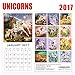 2017 Unicorns Calendar - 12 x 12 Wall Calendar - 210 Free Reminder Stickers