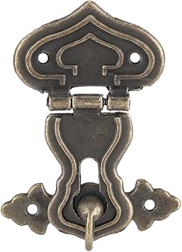Fallenschloss aus Bronze, Schrankschloss, 63 x 48 mm, antiker Stil, für