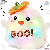 Glow Guards Light up Boo Plush Toy, Cute Halloween Ghost Pillow Stuffed Animal, Soft Spooky Ghost Doll, Party Favors, 12 inches