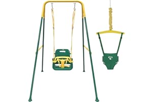 YOZOIA Taleco Gear 2 in 1 Toddler Swing & Baby Jumper, Foldable Baby Swing Outdoor & Indoor Use, Easily Installable and Storable