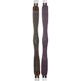 Equinavia Saga Gel Long Girth, Saddle Girth for Horses | Contoured Horse Girth with Gel Inserts, Anti-Twist Web Overlay, Stainless Steel D-Ring, Double Elastic Ends