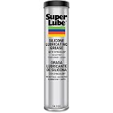 Super Lube Silicone Lubricating Grease w/Syncolon - Waterproof, All Purpose, Food-Grade Grease - Rust Protection - Automotive &amp; Industrial Use - Translucent White - Cartridge - 14.1 oz (92150)
