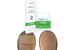 WIPEMATE Premium Suede Cleaner Wipes, Individually Packaged Quick Wipes for Home or Travel, Removes Dirt, Grime & Stains, Cleaning Wipes for Suede Shoes, Boots, Bags, Etc. – 12 Count