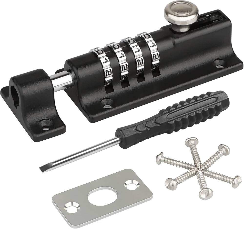 Spopal 120mm Combination Locking Bolt 4 Digit Keyless Door Latch Weatherproof