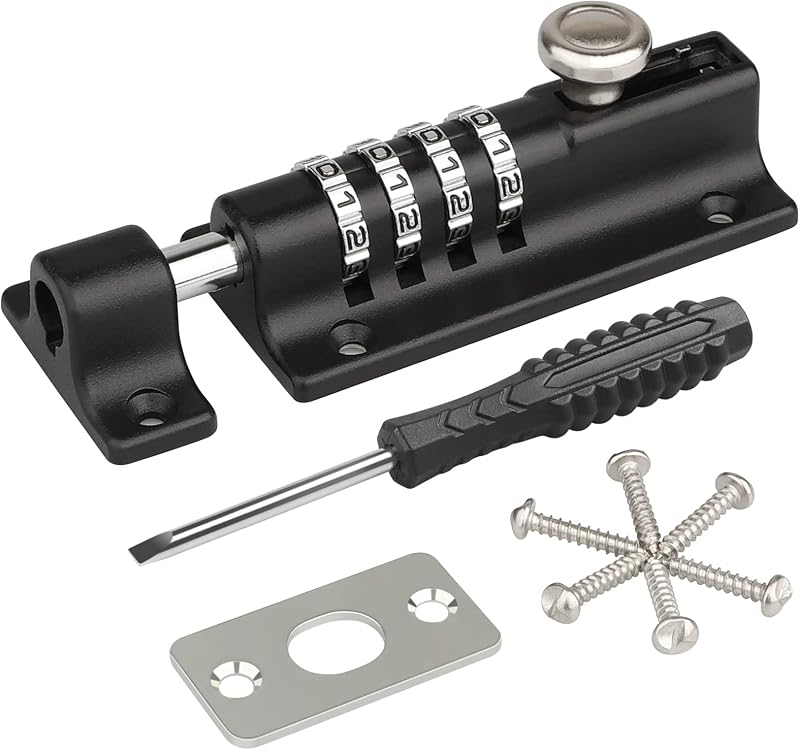 Spopal 120mm Combination Locking Bolt 4 Digit Keyless Door Latch Weatherproof