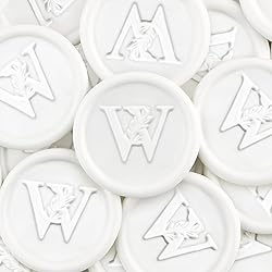 25Pcs White Wax Seal Stickers Handmade Vintage