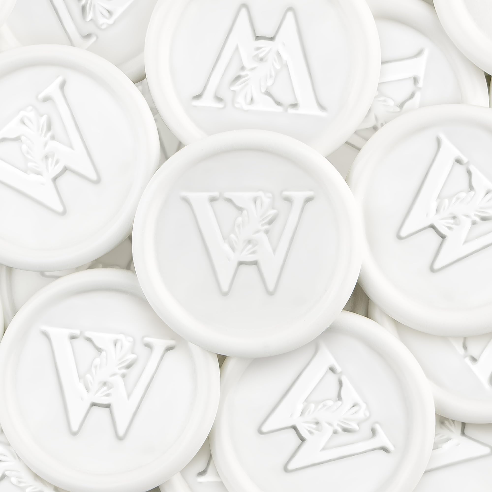 25Pcs White Wax Seal Stickers Handmade Vintage