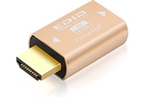 Furjosta HDMI Emulator Pass Through 4K Ultra Thin Adapter Aluminum fit Headlesskeep The EDID of The Monitor Active Switches a
