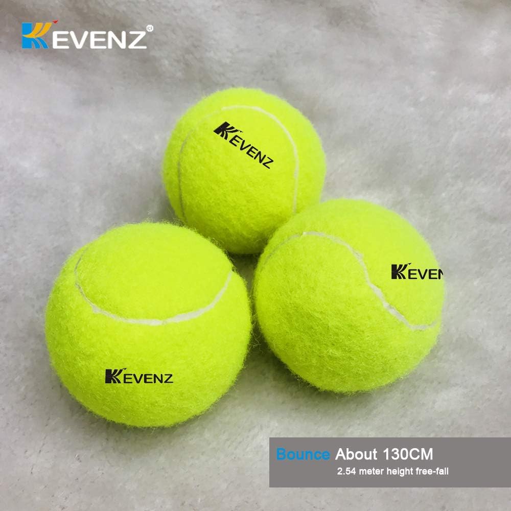 KEVENZ 12-Pack Green Advanced Training Tennis Balls, Practice Ball (Interlocked Wool Fiber) : Sports & Outdoors