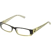 Select-A-Vision Dog Bone Rectangular Reading Glasses w/Paw & Bone Design, Green, +2.00