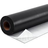Pushglossy 1 Roll EPDM Rubber Roofing Membrane 50 Mil, 39" x 10 Ft, Black | Self-Adhesive Waterproof Underlayment, Butyl Rubber Backed Flat Roof Sheet, Ice and Water Sheet, for Rv, Shed, Garage, Patio