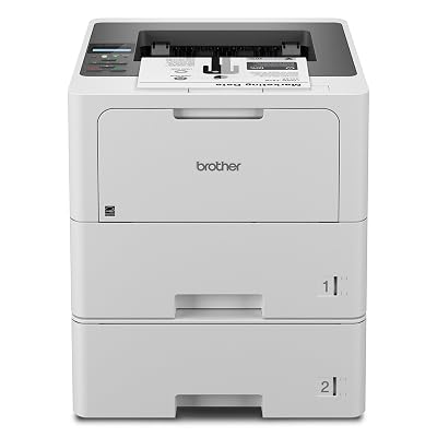 Brother HL-L6210DWT Business Monochrome Laser Printer with Dual Paper Trays, Wireless Networking, and Duplex Printing, White