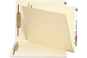 Smead Shelf-Master End Tab File Folders, 250 Count, Manila, Reinforced Straight-Cut Tabs, 2 Fasteners, Letter Size (34125)