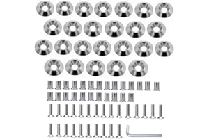 STETION Stainless Steel 25 Pcs Fender Bumper Washer Bolt M5x20mm CNC Finishing Washer Engine Bay Dress Up Fastener Kit Flares Widebody kit Installation Hardware