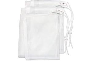KATIKIES Fine Mesh Bag Replacement with Pull & Lock for Pool Leaf Vacuum, Leaf Eater, Leaf Catcher, Leaf Gulper, Leaf Bagger, Leaf Master, Universal Fit (2-Pcs)