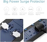 BESTEK 6 Way Extension Lead Surge Protector 900J 4 USB Ports 3250W 1.8m view 3