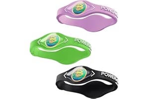 POWER·BALANCE Power Balance the Original Genuine Performance Wristband, Silicone rubber Wristbands Bracelets sports bracelet wristband for men women, power 3 pack bangles, safe Waterproof Lightweight durable, size of M+M+L（M 19.0CM/L 20.5CM)