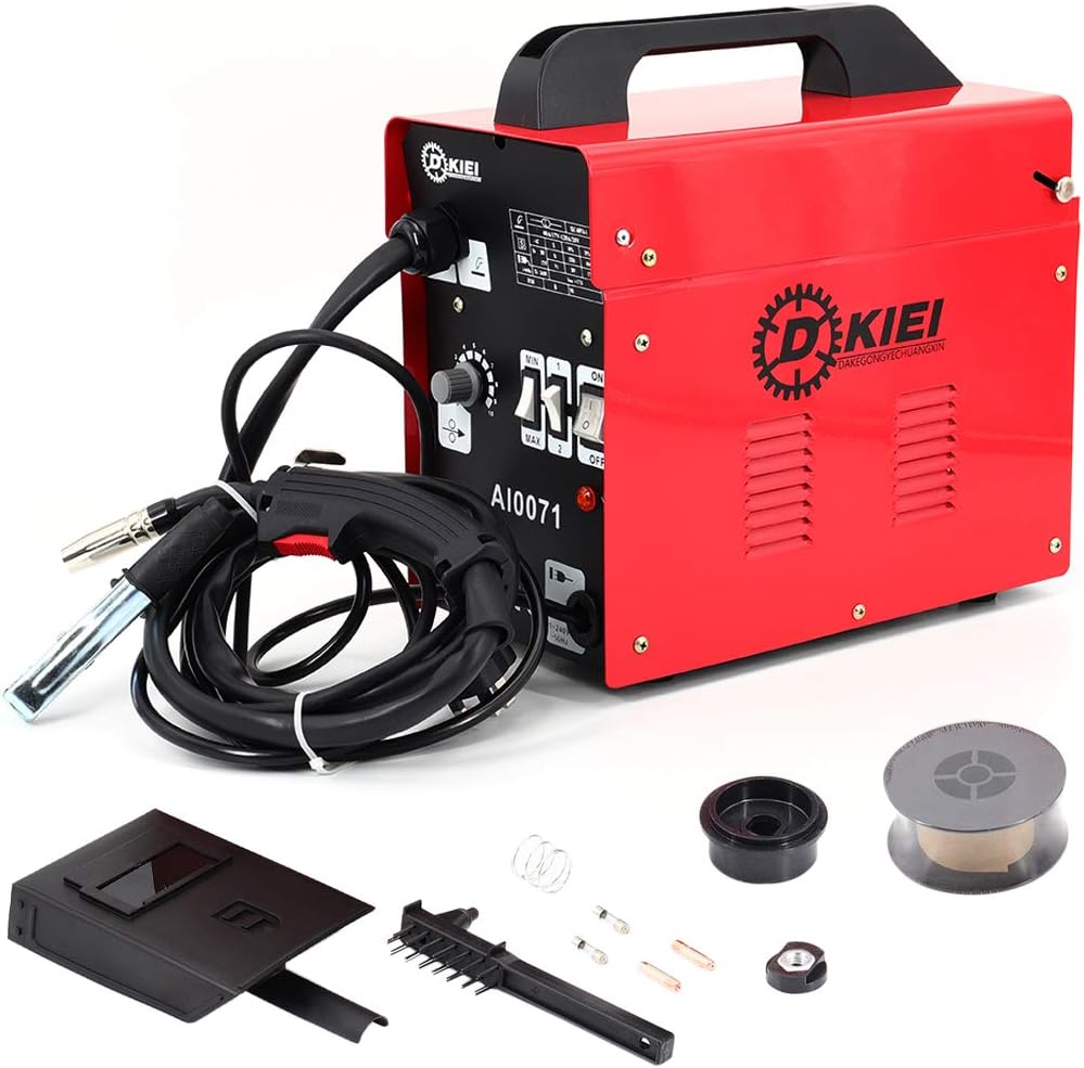 Portable Gasless MIG Welder Auto Flux Wire Feed Welding Machine 230V (Red) Amazon.co.uk DIY