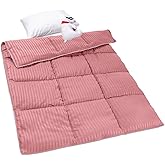 ZPECC Toddler Down Alternative Comforter, 39x47 Hypoallergenic Baby Blanket Quilt, Soft Breathable Lightweight All Season Kids Duvet Insert for Crib Stroller Cot Daycare, Dusty Rose