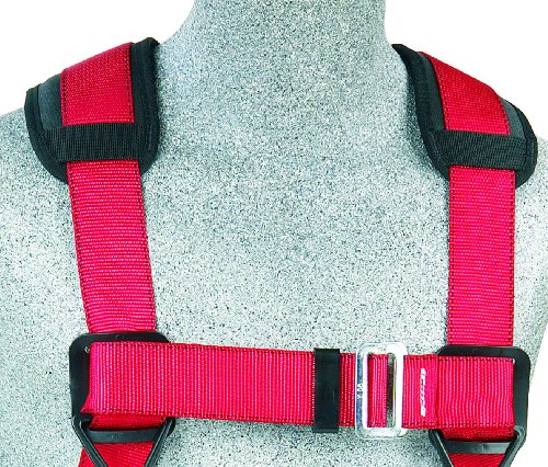 Protecta 1191209"Pro Line" Construction Vest Style Full Body Harness, Medium/Large, Red/Gray