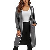 DUOYANGJIASHA Womens Hoodies Zip Up Sweatshirts Oversized 2026 Fashion Long Hooded Fall Winter Fleece Jackets with Pockets